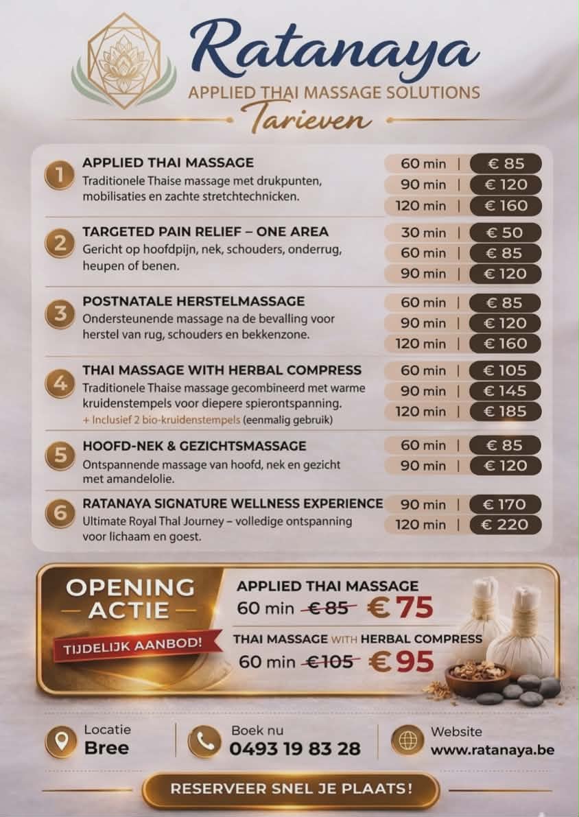 Ratanaya Applied Thai Massage Solutions in Bree