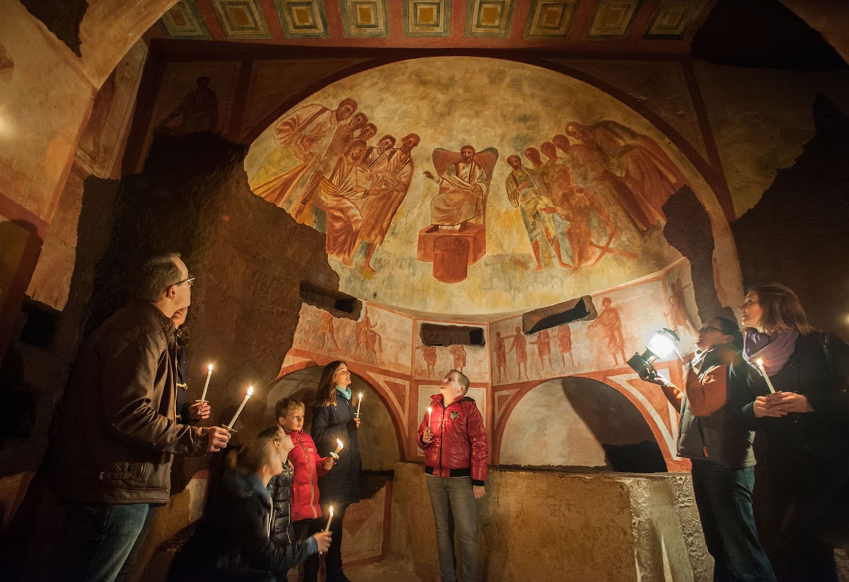 Roman catacombs in Valkenburg — museum